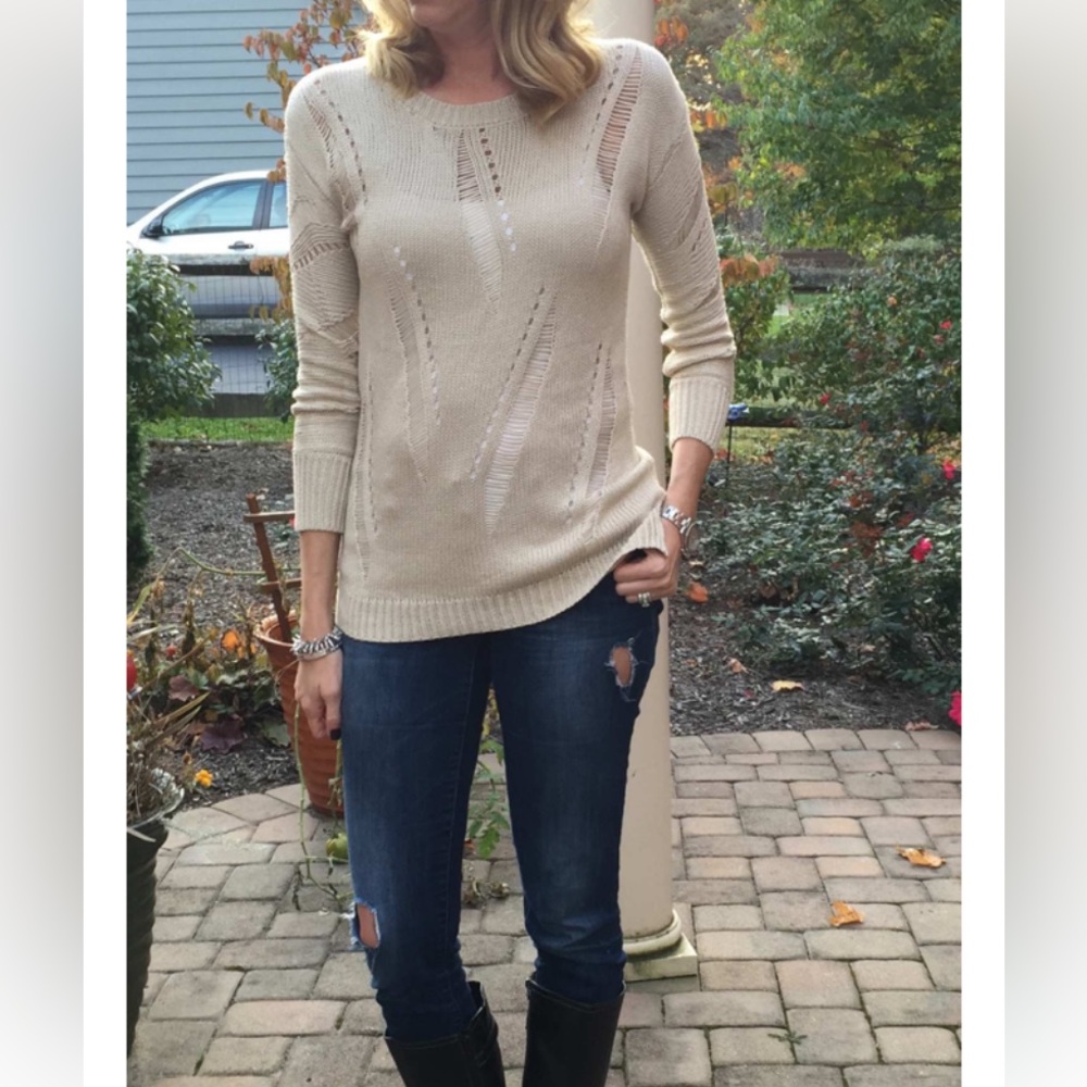 Alice Blue Michaela distressed sweater